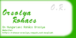 orsolya rohacs business card