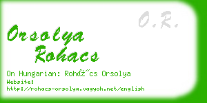 orsolya rohacs business card